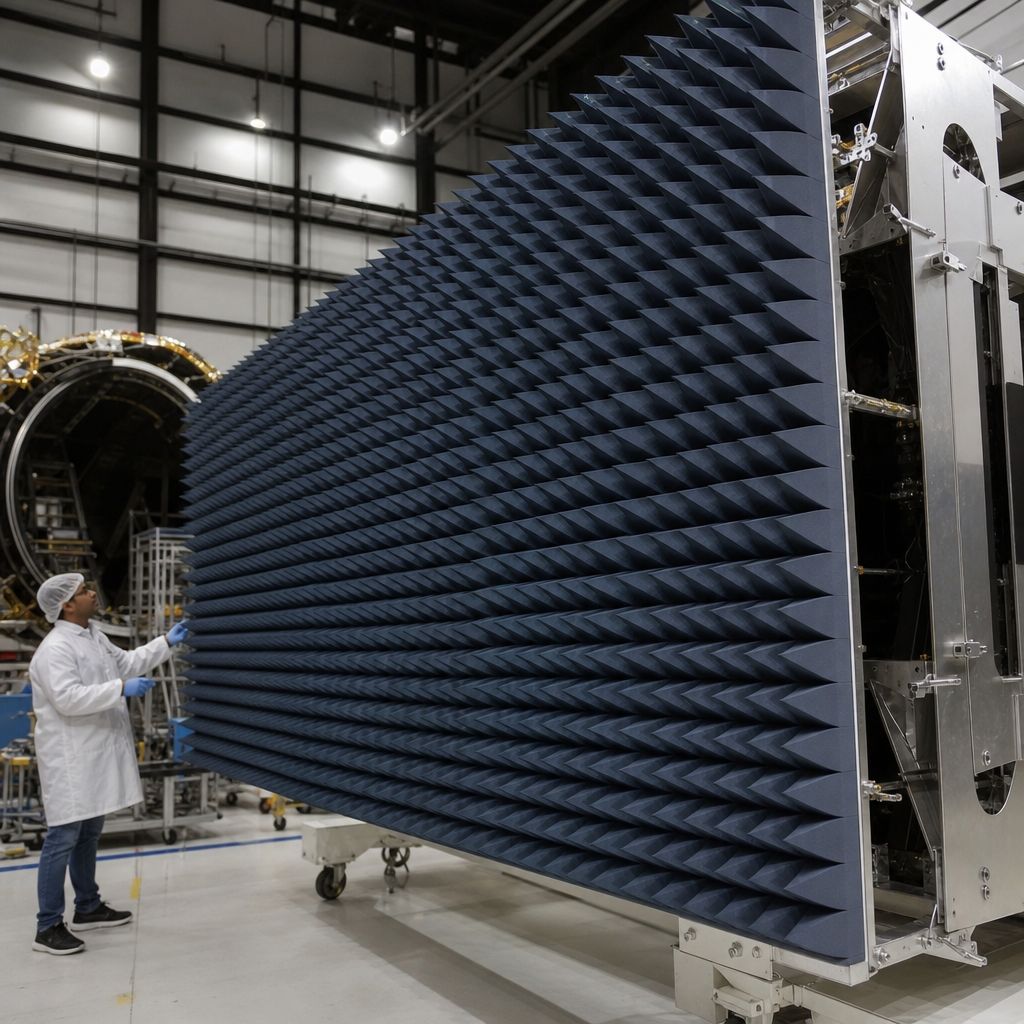 Electromagnetic absorber Image demonstrating Electromagnetic absorber in the space industry context