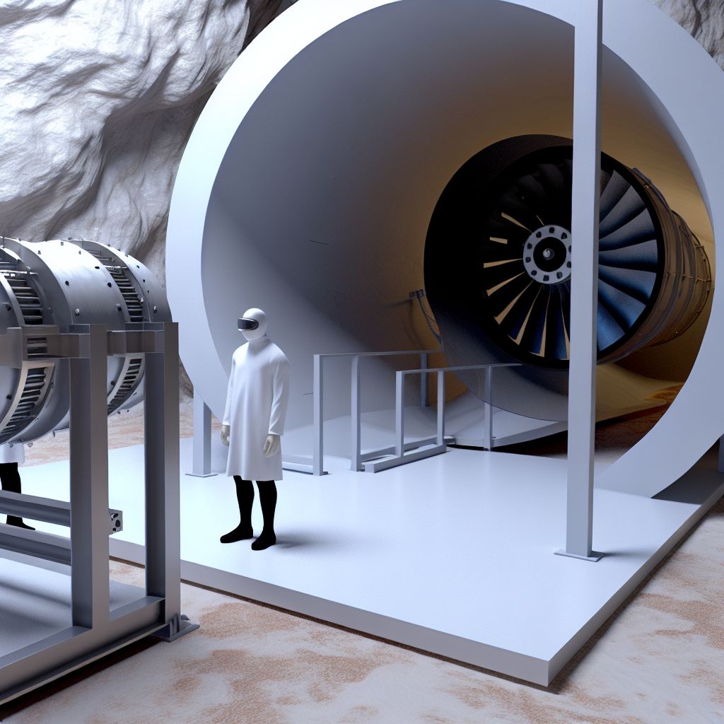 Image demonstrating Wind tunnel testing in the space industry context